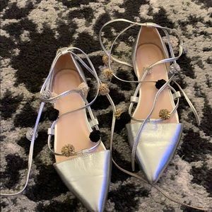 Loeffler Randall silver flats